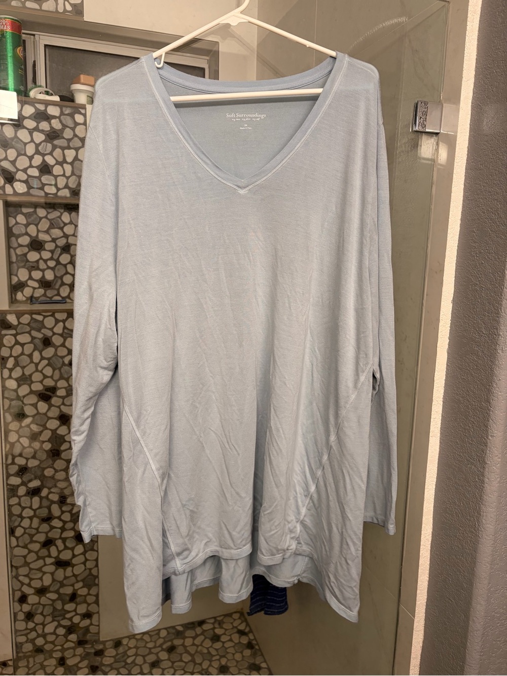 Soft Surrounding V-Neck Tunic Women's 3X Long Sleeve Stretch